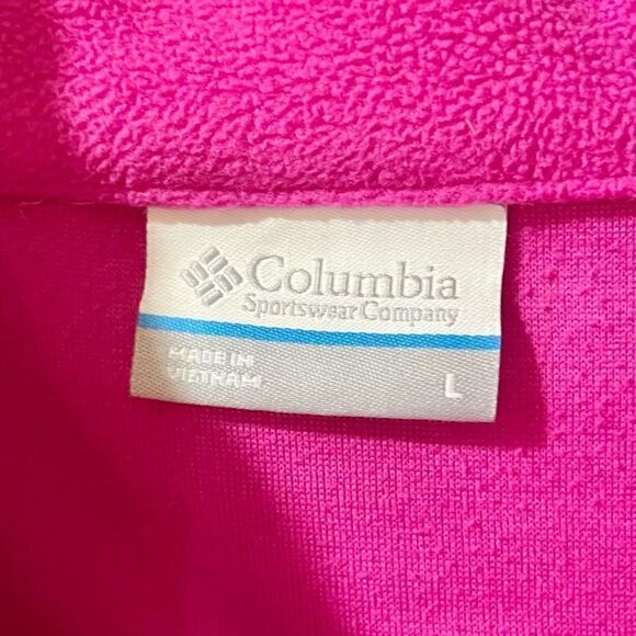 COLUMBIA 1/2 Zip Fleece Pull-Over Long Sleeve Jacket Magenta Women’s Size Large - Picture 4 of 6